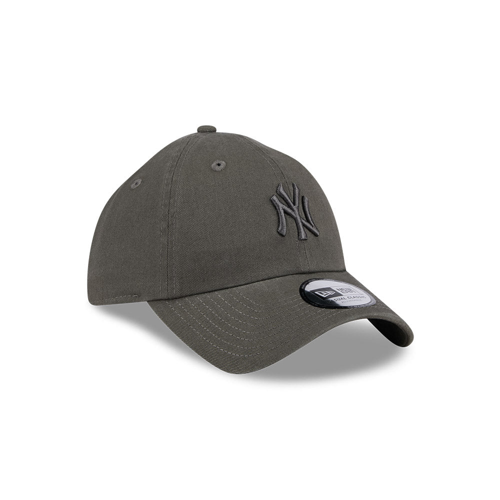 New York Yankees Hat - Seasonal Tonal Dark Charcoal Grey Casual Classic MLB Strapback Cap - New Era